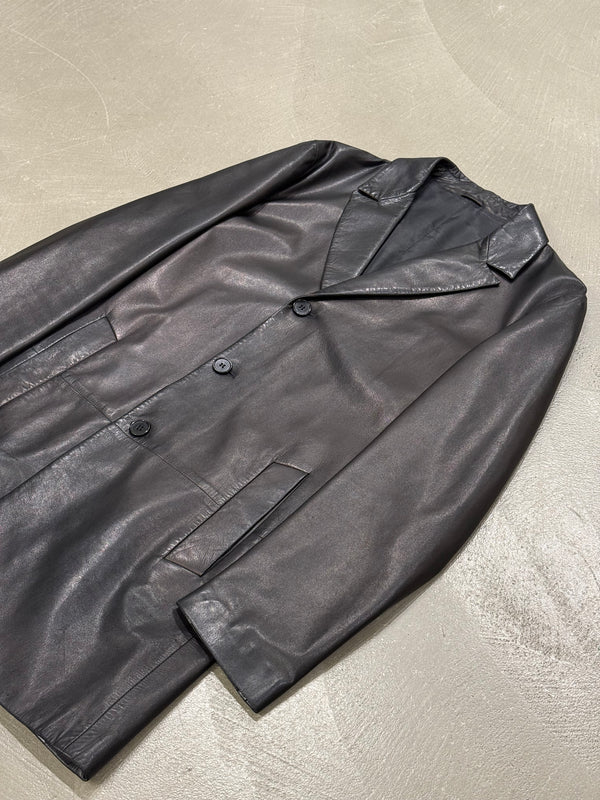 2000s Valentino leather coat