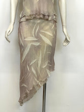 Load image into Gallery viewer, 2000s Roberto Cavalli leaf wrinkle set top + skirt
