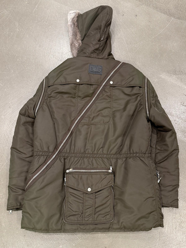 A/W2003 Dolce & Gabbana tornado multi zip nylon jacket