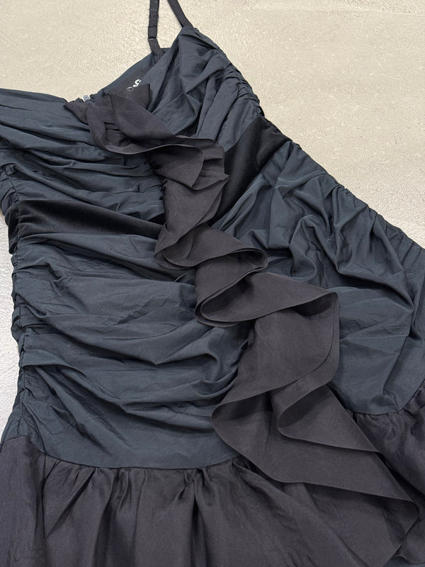 2000s Dolce & Gabbana ruched draped mini dress