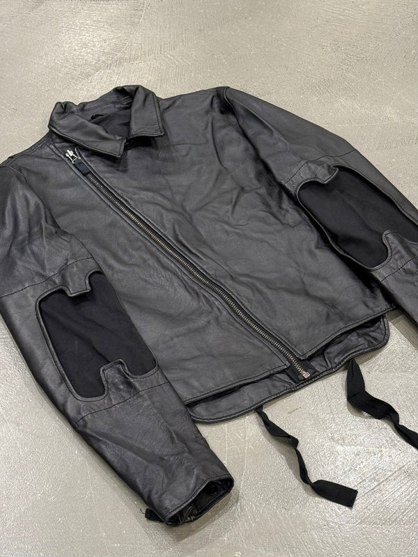 S/S2004 Helmut Lang Dragonfly cutout elbow leather biker jacket