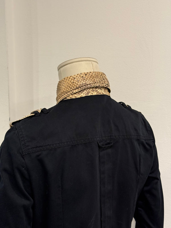 2000s Dolce & Gabbana real Python trim shirt