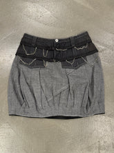 Load image into Gallery viewer, 2000s Marithe Francois Girbaud chainlink hybrid skirt
