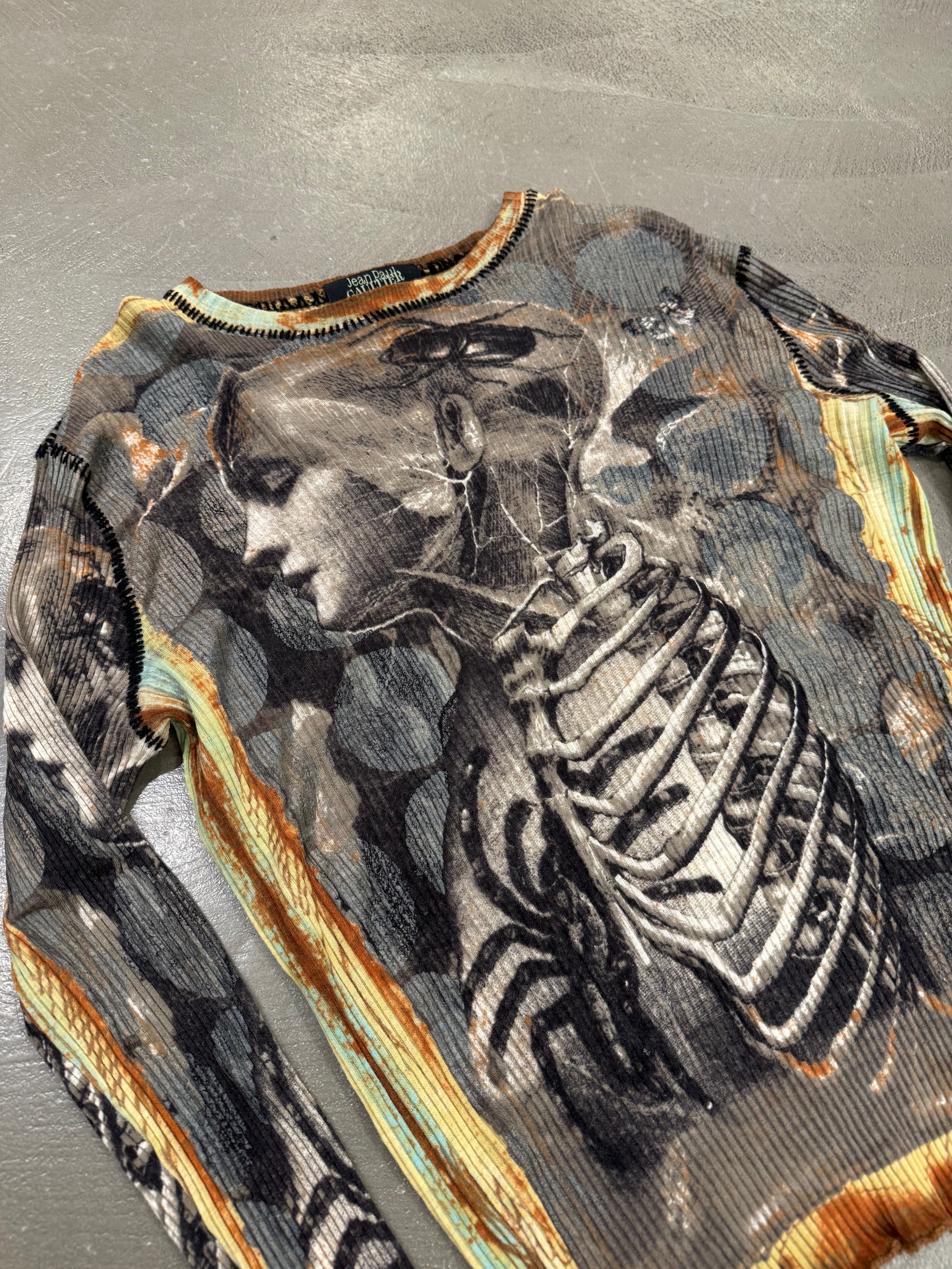 A/W 2003 Jean Paul Gaultier spider skeleton wool top