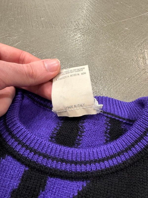 A/W1996 Gianni Versace runway purple zebra knit