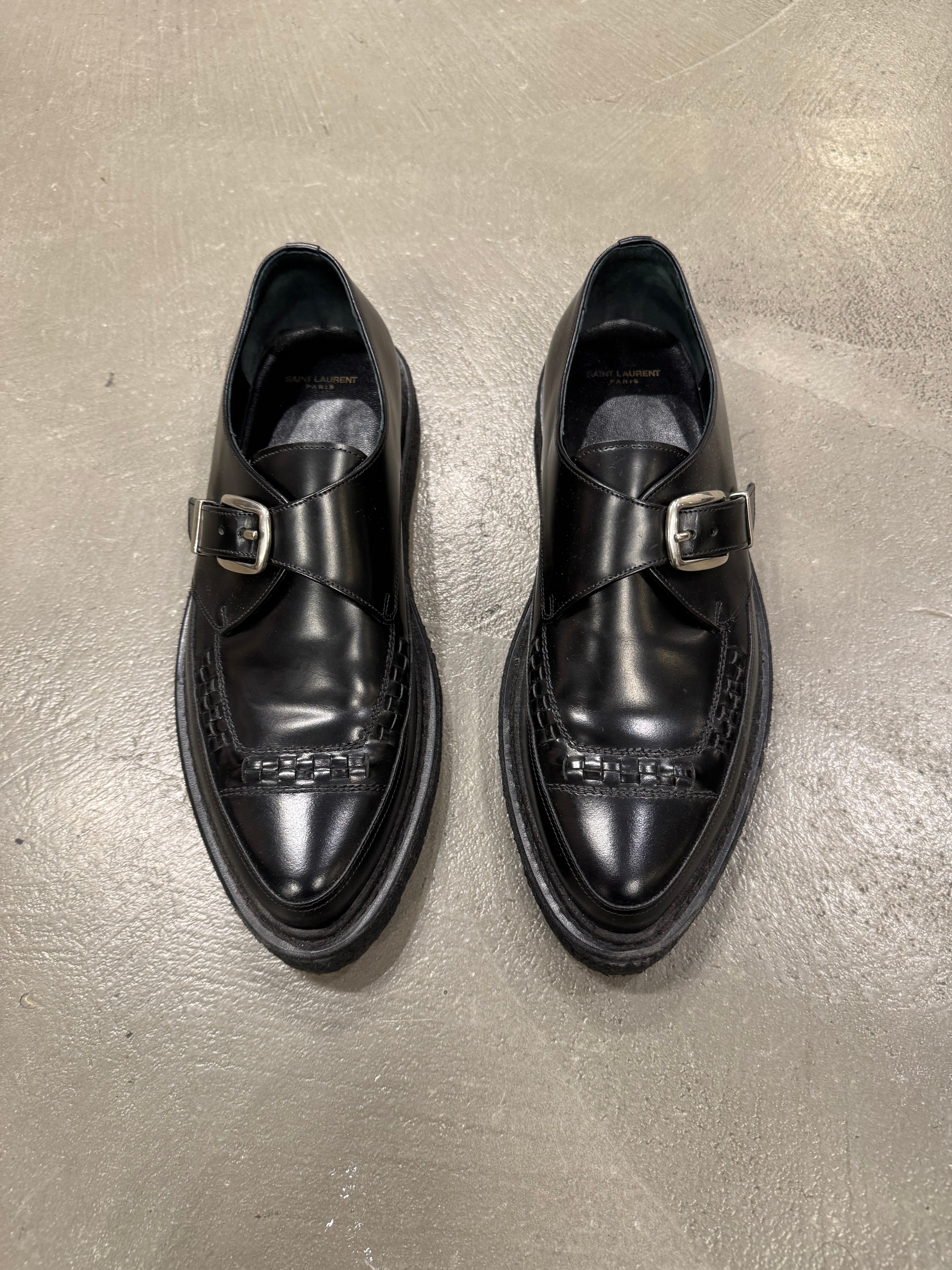 A/W2014 Saint Laurent by Hedi Slimane runway leather creepers derby sh