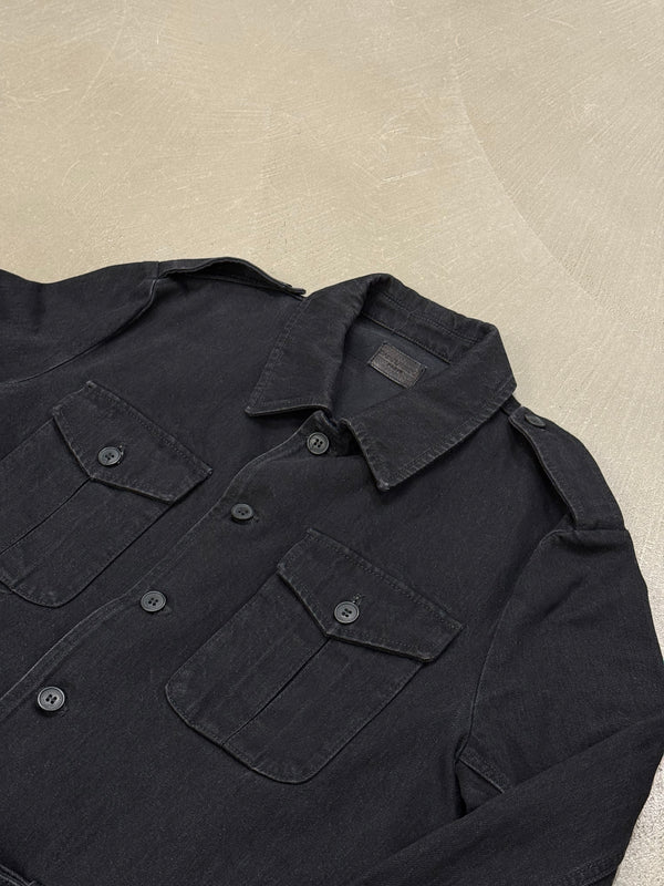 2018 Saint Laurent belted military cotton jacket