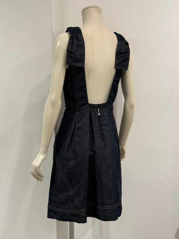2000s Louis Vuitton denim midi dress