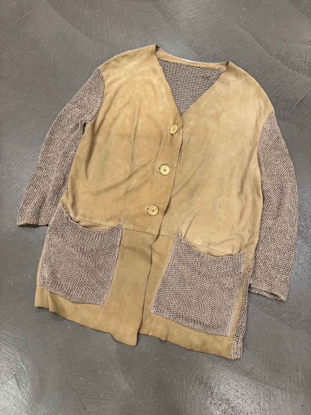 1990s Dolce & Gabbana patchwork suede cardigan