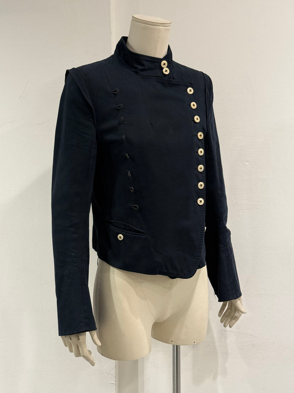 A/W2005 Ann Demeulemeester runway napoleon asymmetrical military jacket