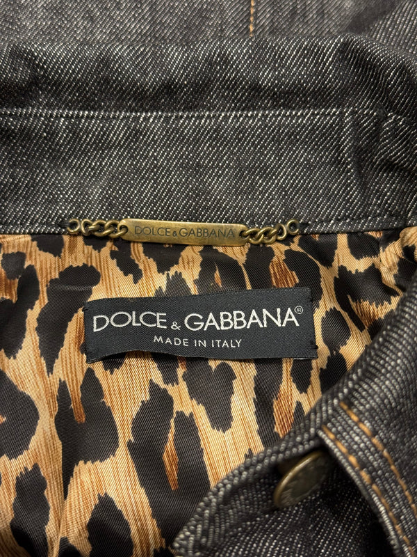 2002 Dolce & Gabbana butterfly denim jacket