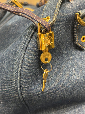 1996-1997 Chanel denim Boston bag