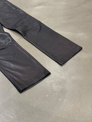 1990s Gianni Versace zipper leather pants