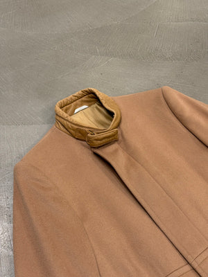 A/W2000 Gucci by Tom Ford runway wool leather collar coat