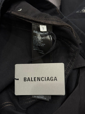 Balenciaga crystal cat graffiti jeans