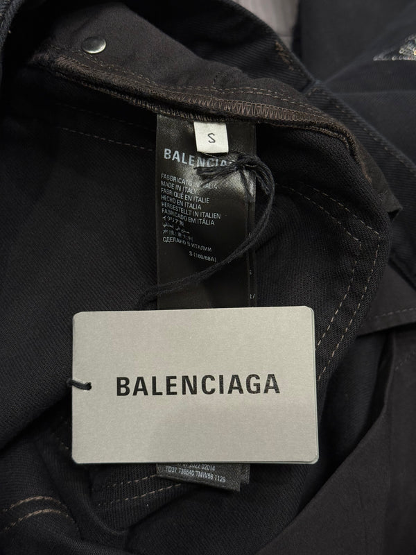 Balenciaga crystal cat graffiti jeans