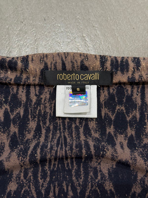 2002 Roberto Cavalli lace-up dress