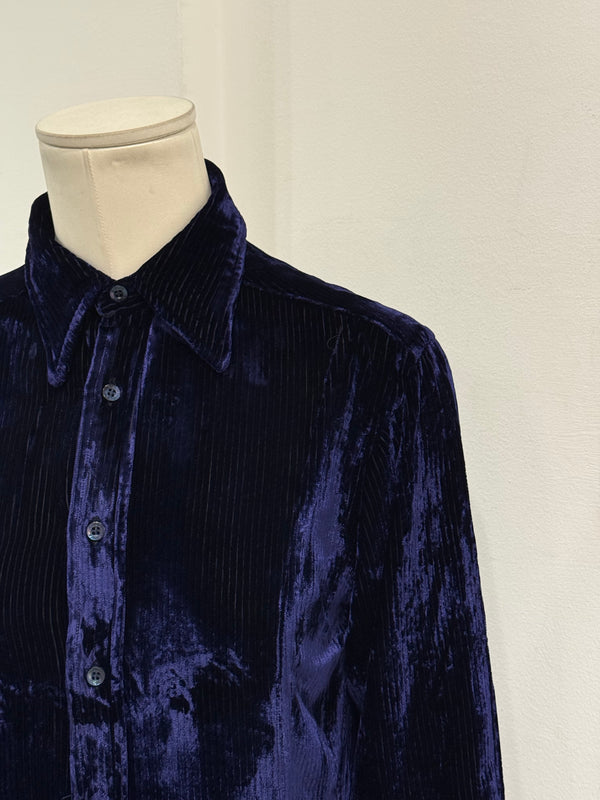 A/W1995 Gucci by Tom Ford velvet iridescent shirt