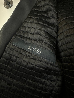 2000s Gucci by Tom Ford paneled moto jacket