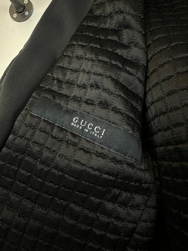 2000s Gucci by Tom Ford paneled moto jacket
