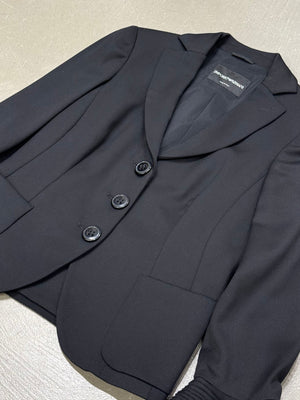2000s Emporio Armani tailored flared cuff blazer