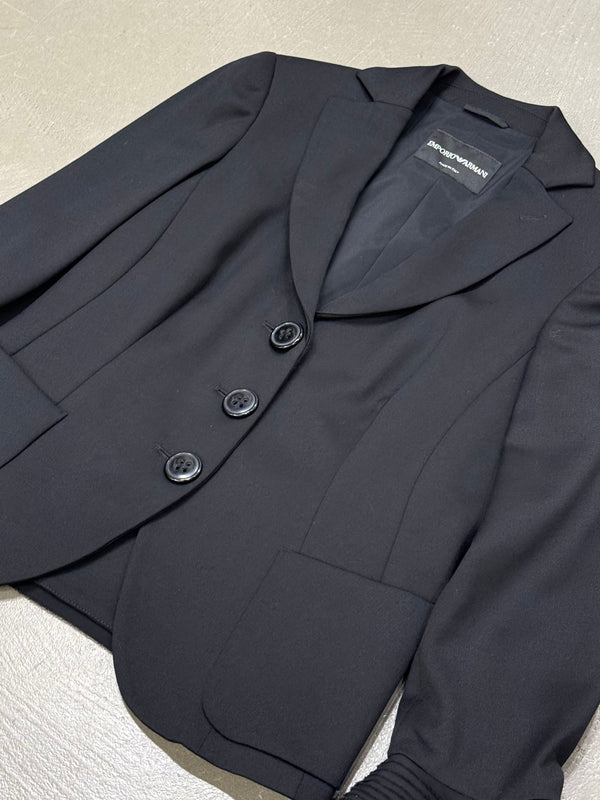 2000s Emporio Armani tailored flared cuff blazer