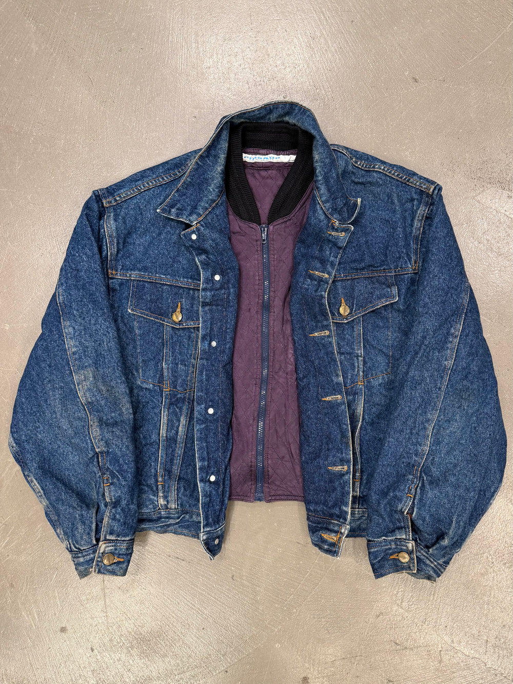 1990s Marithe Francois Girbaud double layer denim bomber jacket