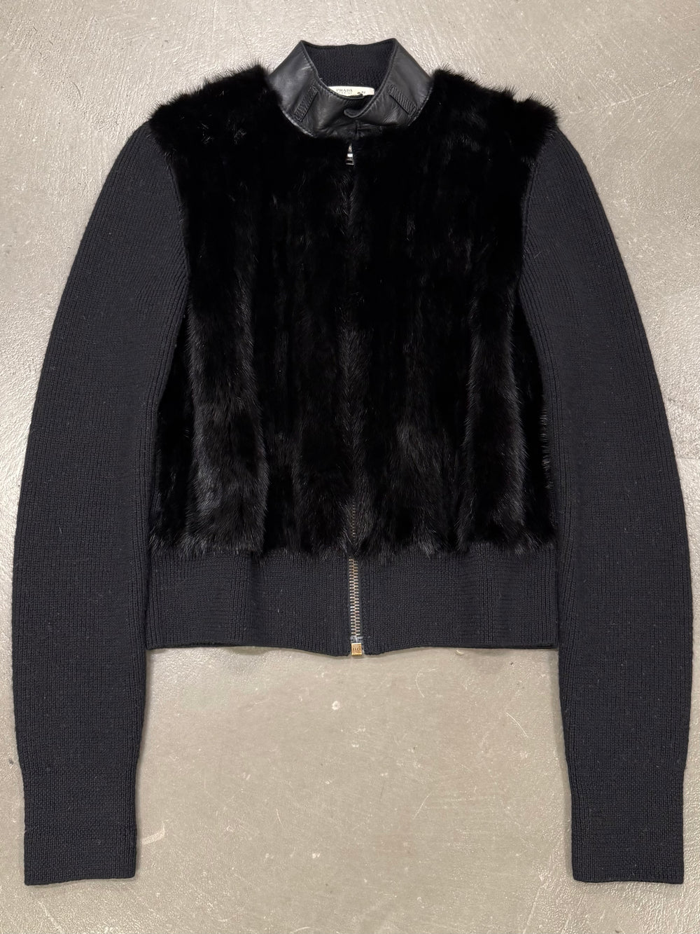 2000s Prada mink fur cardigan