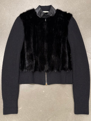 2000s Prada mink fur cardigan