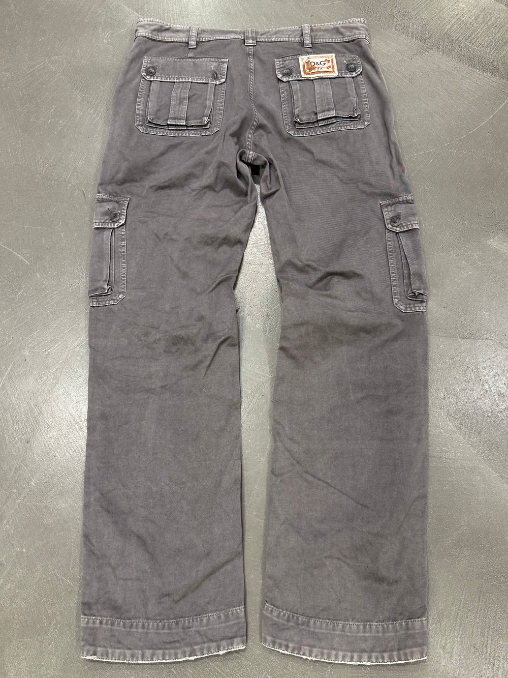 2000s Dolce & Gabbana multi pocket washed cargo pants