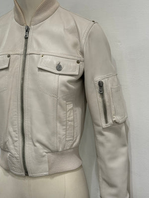 2002 Dolce & Gabbana leather bomber jacket