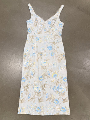 2000s Dolce & Gabbana floral print midi dress