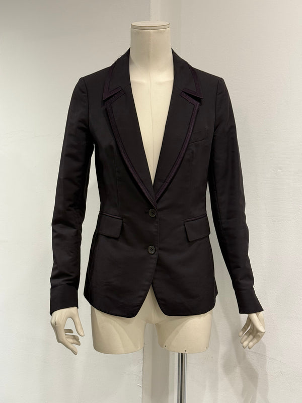 2010s Yves Saint Laurent contrast stitch blazer