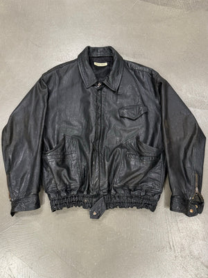 A/W1982 Giorgio Armani leather cargo bomber jacket