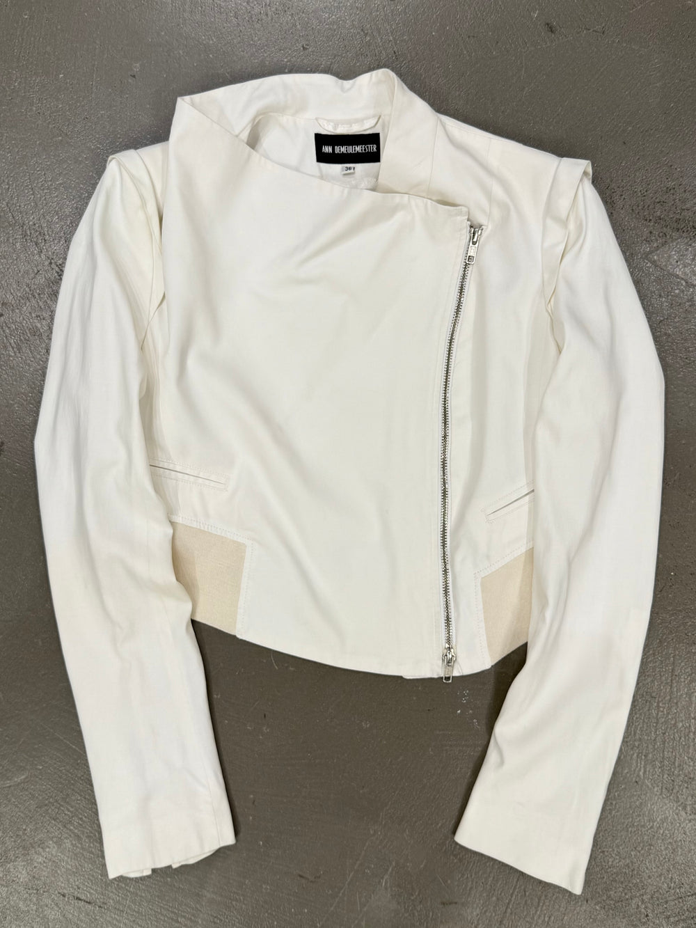 2000s Ann Demeulemeester cropped light bomber jacket
