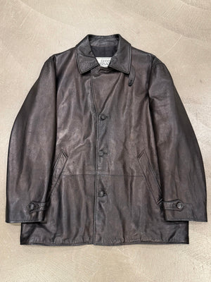 1990s Gianni Versace buffalo leather coat