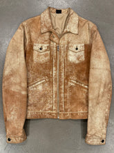 Load image into Gallery viewer, 2004 Versace distressed rust cracked leather jacket
