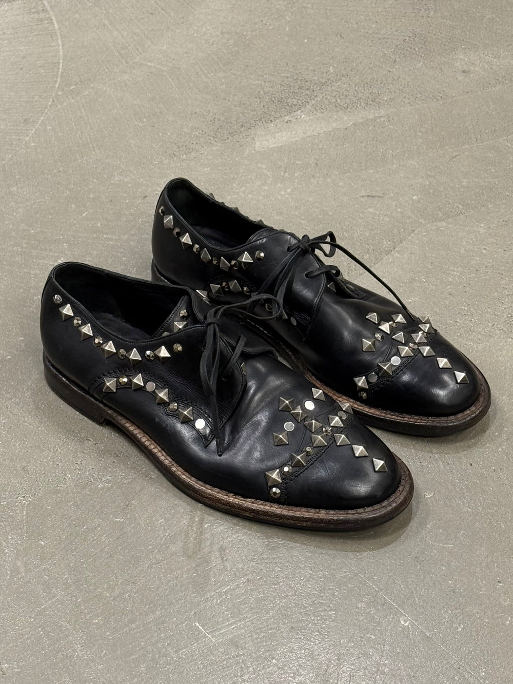 2000s Dolce & Gabbana studded metal derby