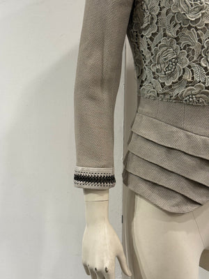 S/S2007 Christian Dior by Galliano runway floral lace cotton jacket