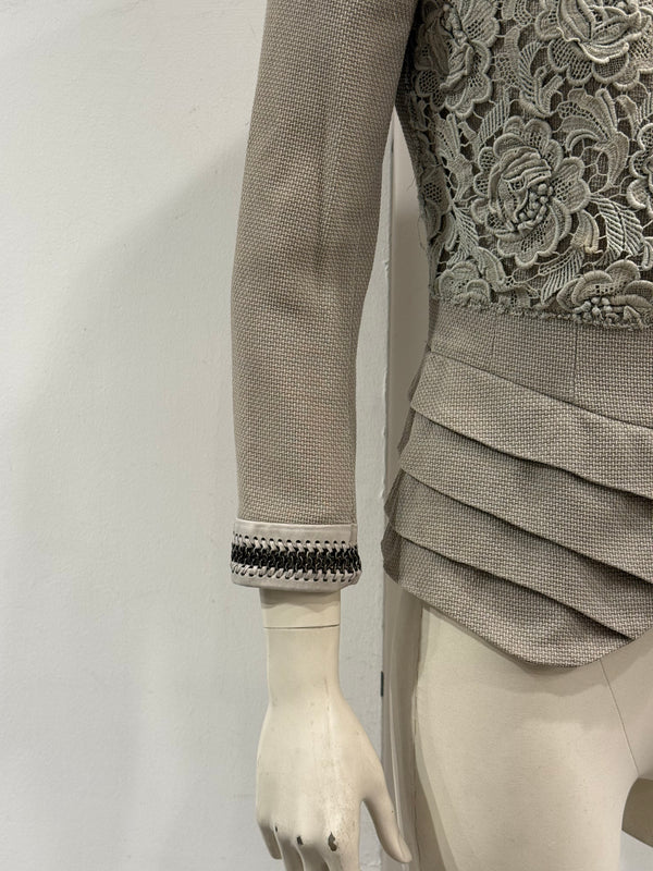 S/S2007 Christian Dior by Galliano runway floral lace cotton jacket