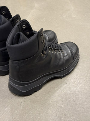 2000s Prada leather combat boots