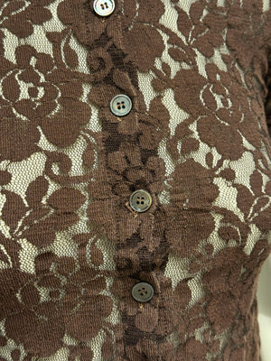 1996 Helmut Lang runway lace shirt