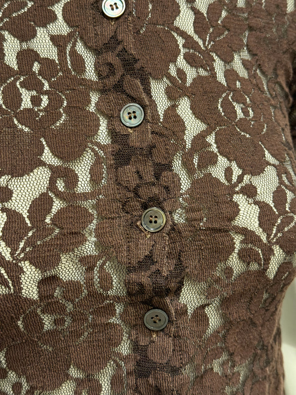 1996 Helmut Lang runway lace shirt