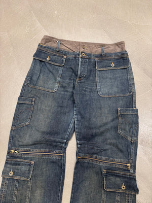 A/W2003 Dolce & Gabbana double waisted cargo pants