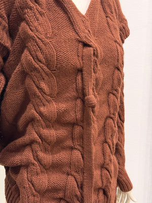 A/W2004 Vivienne Westwood deconstructed cable knit straps sweater