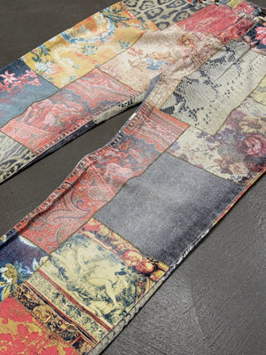 2000s Roberto Cavalli patchwork pants