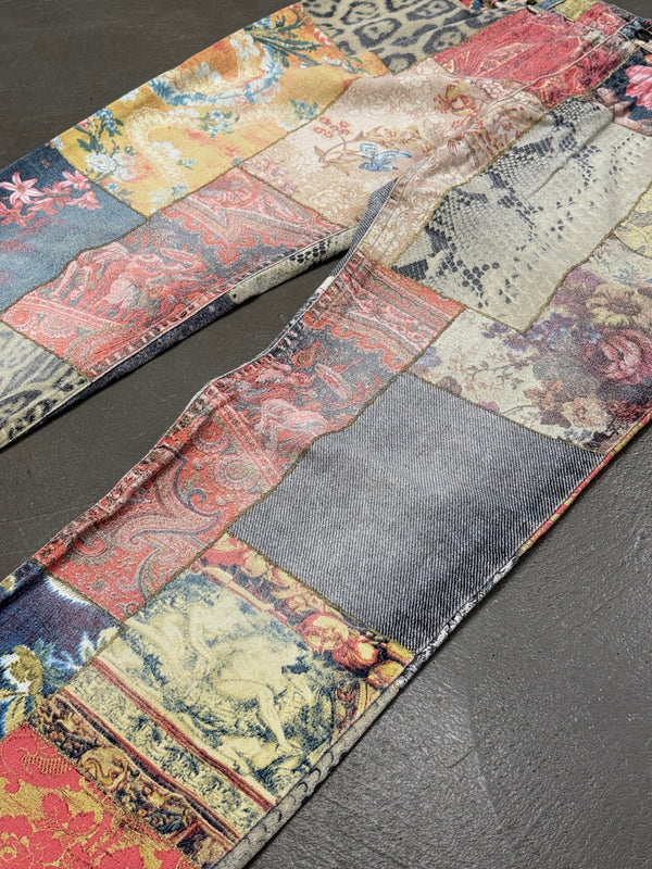 2000s Roberto Cavalli patchwork pants