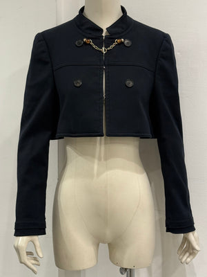 2006 Gucci cropped military jacket with chain
