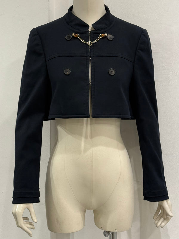 2006 Gucci cropped military jacket with chain