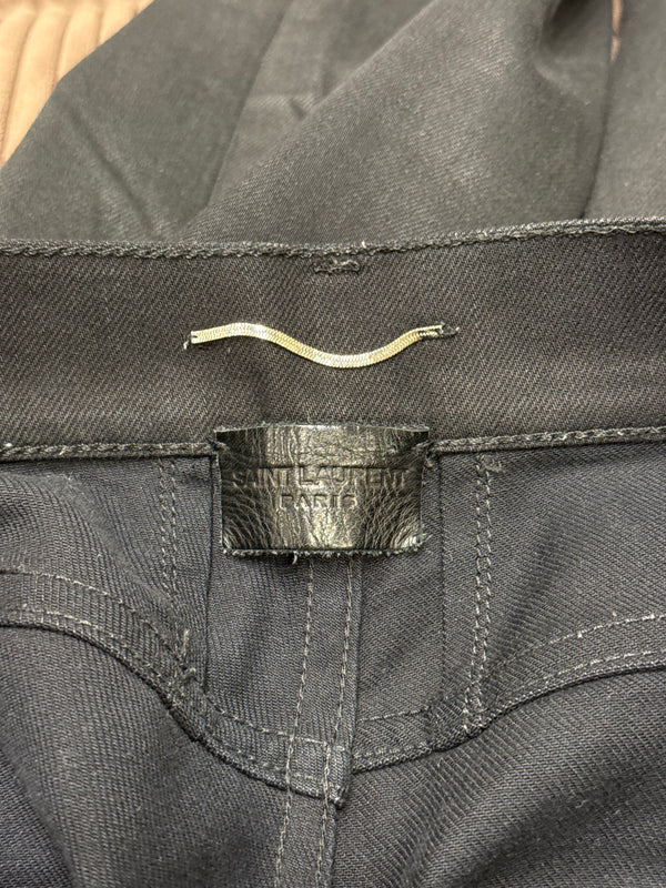 2016 Saint Laurent by Hedi Slimane “d02” distressed coated jeans